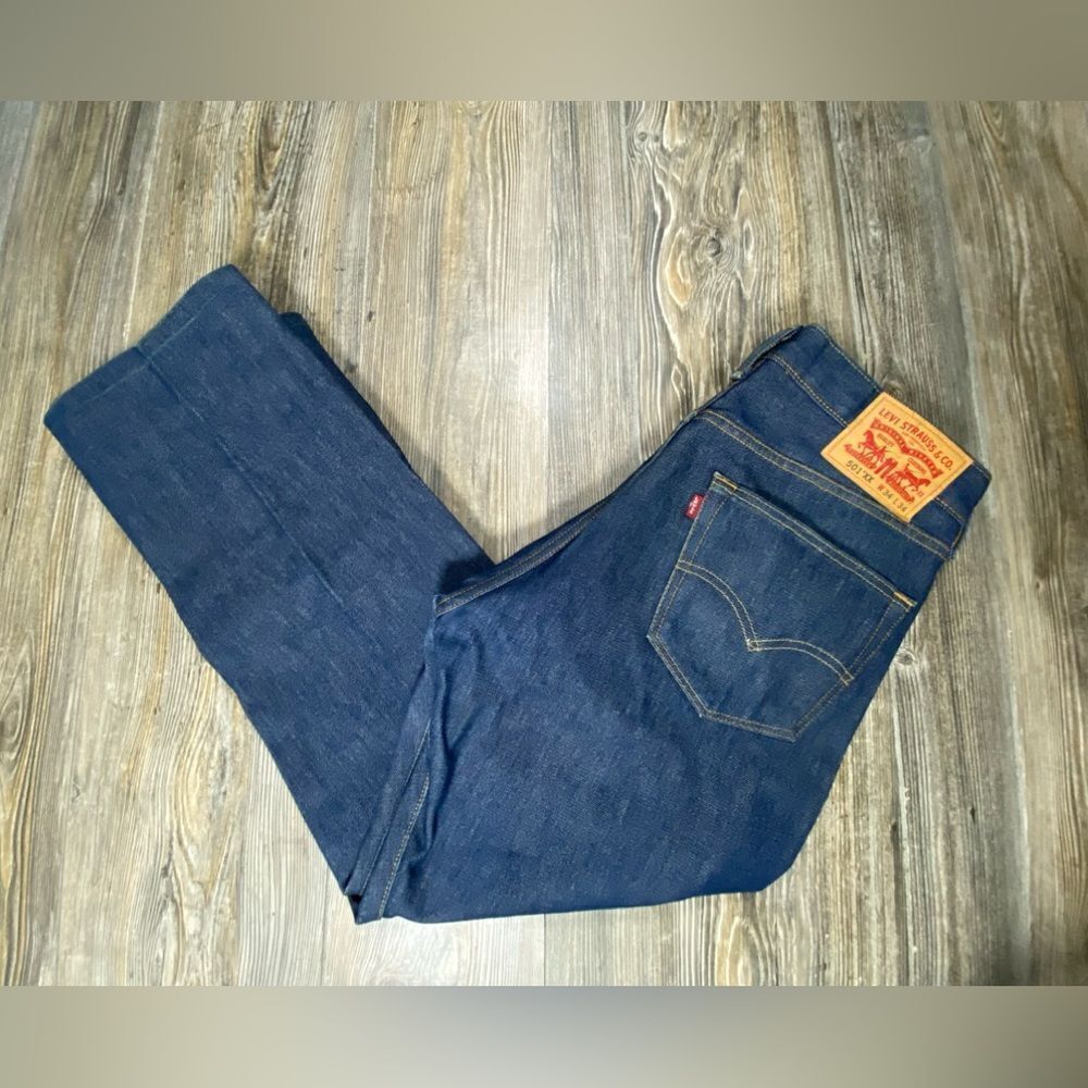 Vintage Levi's 501 XX Button Fly Denim Jeans Size W34 L28.5Blue Straight Cotton
